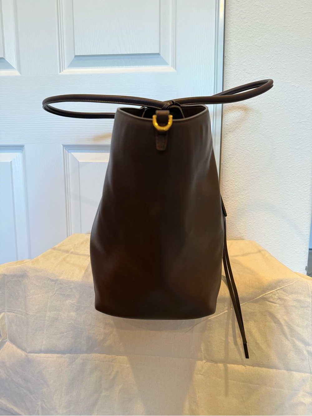 Fabrique Brera Convertible Tote Bag Large Dutch Calfskin & Suede in Mocha & Tan - Picture 7 of 16